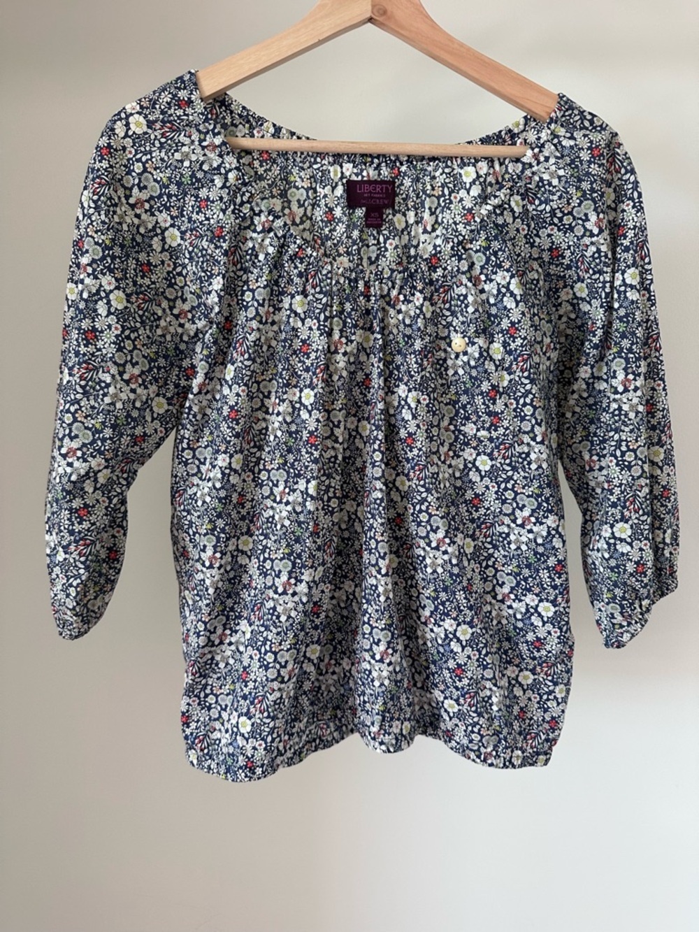 J. Crew Liberty Print "June Meadow"‎ Floral Peasant Blouse XS